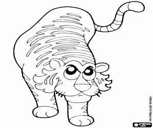 Colorear Un feroz tigre de Bengala