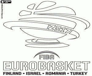 Colorear FIBA EuroBasket 2017, el logo