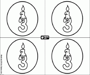 Colorear Fiesta de tres años, invitación