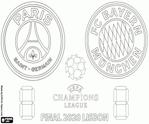 Colorear Final Champions League 2019-2020
