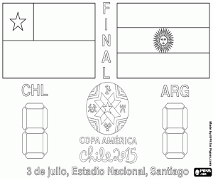 Colorear Final Copa América Chile 2015