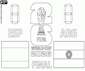 Colorear Final de Mundial FIFA 2026