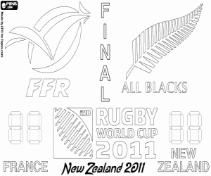 Colorear Final del Mundial de Rugby 2011