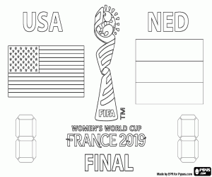Colorear Final Mundial de Francia 2019