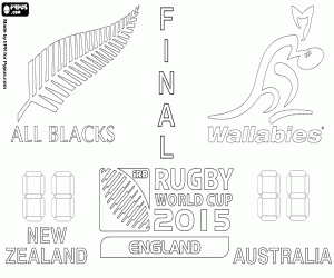 Colorear Final Mundial de Rugby de 2015