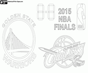 Colorear Final NBA2015 Warriors-Cavaliers