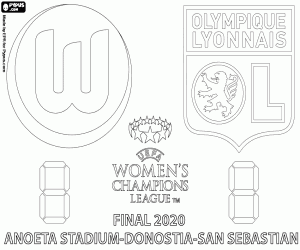 Colorear Final Wolfsburg vs Olympique Lyon