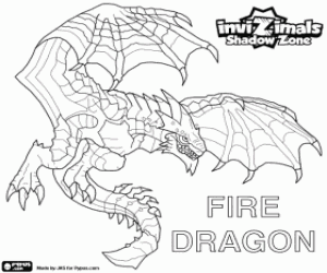 Colorear Fire Dragon, Invizimals LOD
