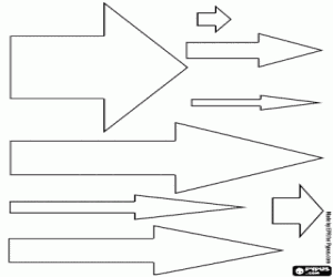 Colorear Flechas de diferentes dimensiones