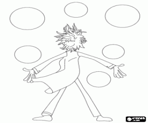 Colorear Flint y la lluvia de albóndigas