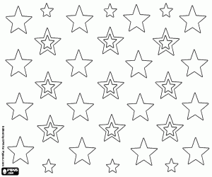 Colorear Fondo ordenado de estrellas