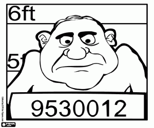 Colorear Foto del delincuente por policía