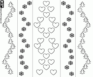 Colorear Franjas verticales decoradas