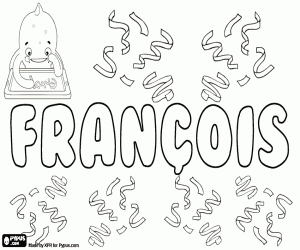 Colorear François, nombre en francés