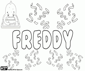 Colorear Freddy, diminutivo en inglés
