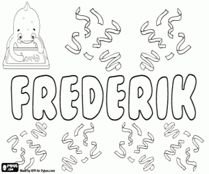 Colorear Frederik, nombre masculino