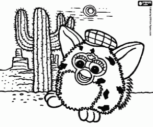 Colorear Un Furby en el desierto
