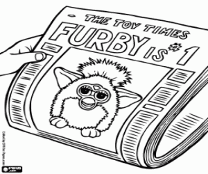 Colorear Los Furby en el periódico