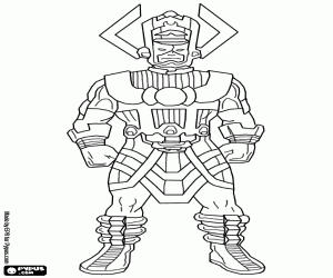 Colorear Galactus, un villano humanoide