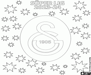 Colorear Galatasaray, bicampeón 2023-2024