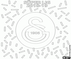 Colorear Galatasaray, campeón 2018-2019