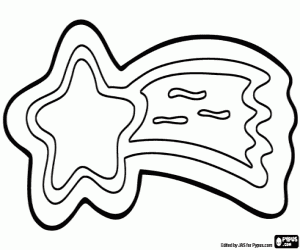 Colorear Galleta como una estrella de Navidad