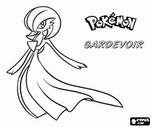 Colorear Gardevoir, un Pokémon