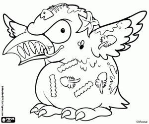 Colorear Gaviota Trash Pack, Garbage Gull