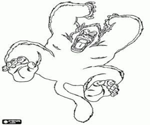 Colorear Goku transformado en mono gigante