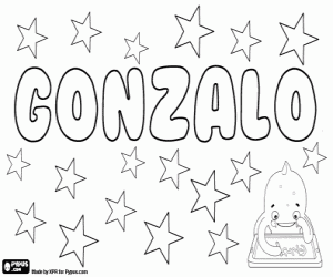 Colorear Gonzalo, nombre español
