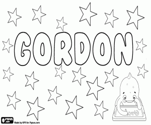 Colorear Gordon, nombre de origen gaélico