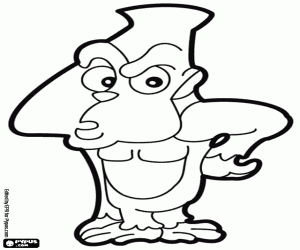 Colorear El gorila pensativo, número 4