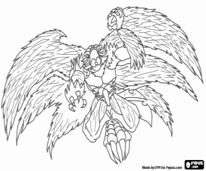 Colorear Gormiti de los cielos Devilfenix