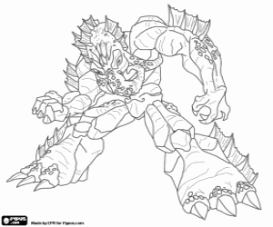 Colorear El Gormiti de los mares, Polypus