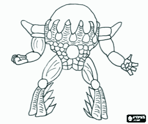 Colorear El Gormiti Ópalo negro