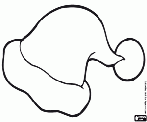 Colorear Gorro de Papá Noel