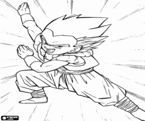 Colorear Gotenks, personaje de DragonBall