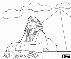Colorear La Gran Esfinge de Giza, Egipto