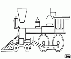 Colorear Gran locomotora de vapor