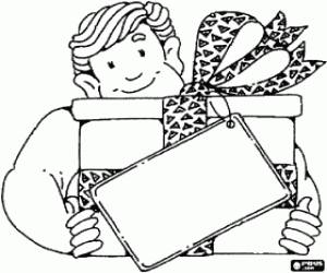 Colorear Gran regalo para el padre