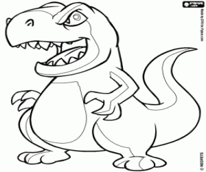 Colorear Grarrl, el dinosaurio de Neopets