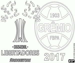 Colorear Gremio, campeón Libertadores 2017