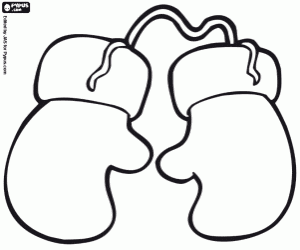 Colorear Los guantes de Papá Noel