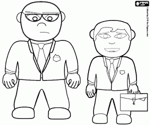 Colorear El guardaespaldas en acción