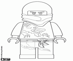 Colorear Un guerrero ninja, Lego Ninjago