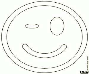Colorear El guiño de un sonriente Smiley 