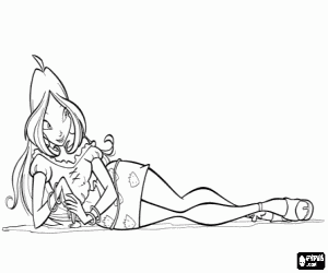 Colorear La hada Flora de Winx Club