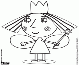 Colorear La hada Holly y la varita mágica