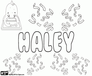 Colorear Haley, nombre inglés