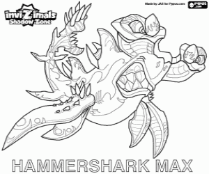 Colorear Hammershark Max, Invizimals LOD